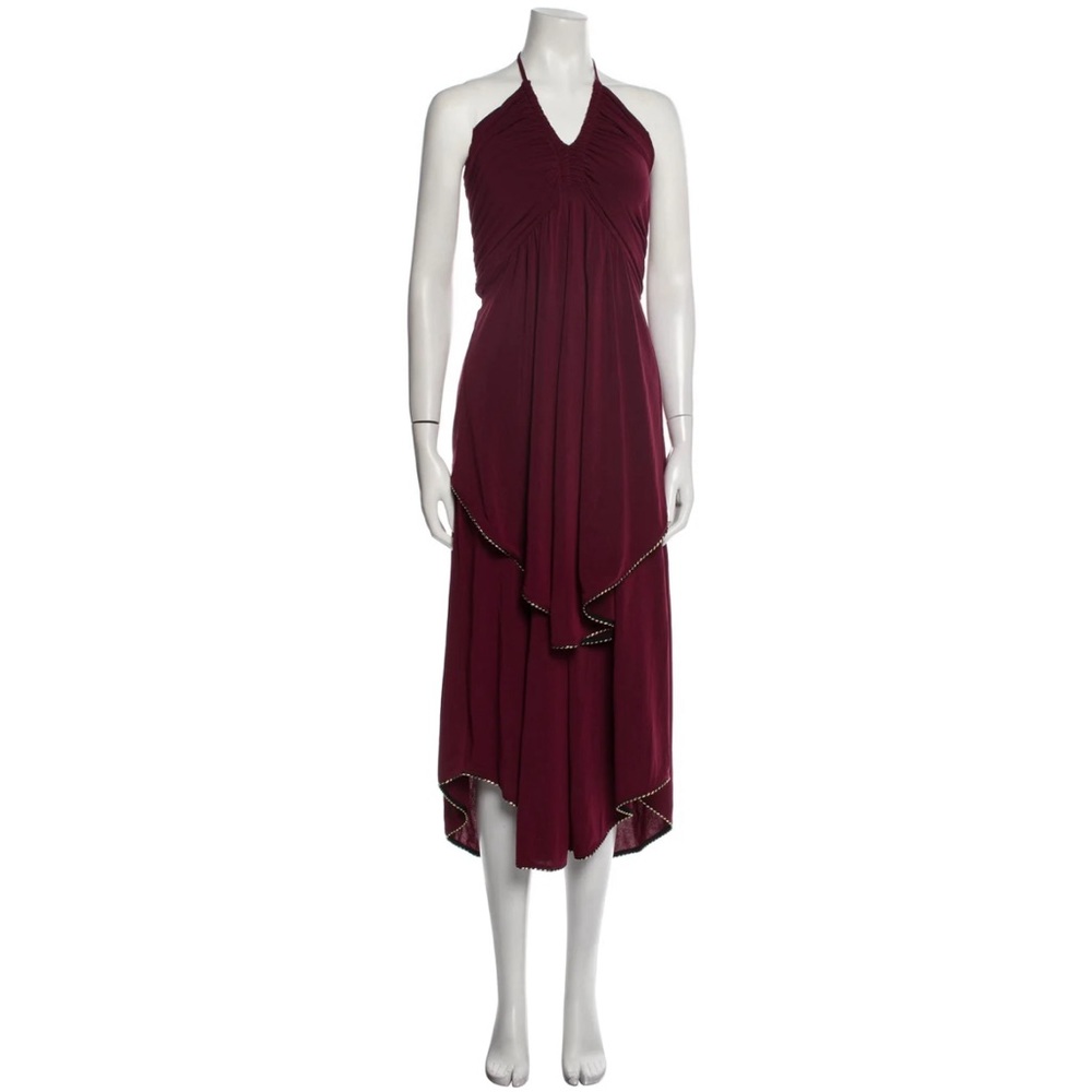 Marc By Marc Jacobs burgundy VNeck Halter piped
